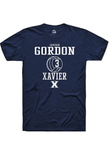 Jamison Gordon  Xavier Musketeers Navy Blue Rally NIL Sport Icon Short Sleeve T Shirt