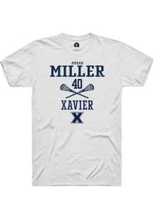 Jordan Miller  Xavier Musketeers White Rally NIL Sport Icon Short Sleeve T Shirt