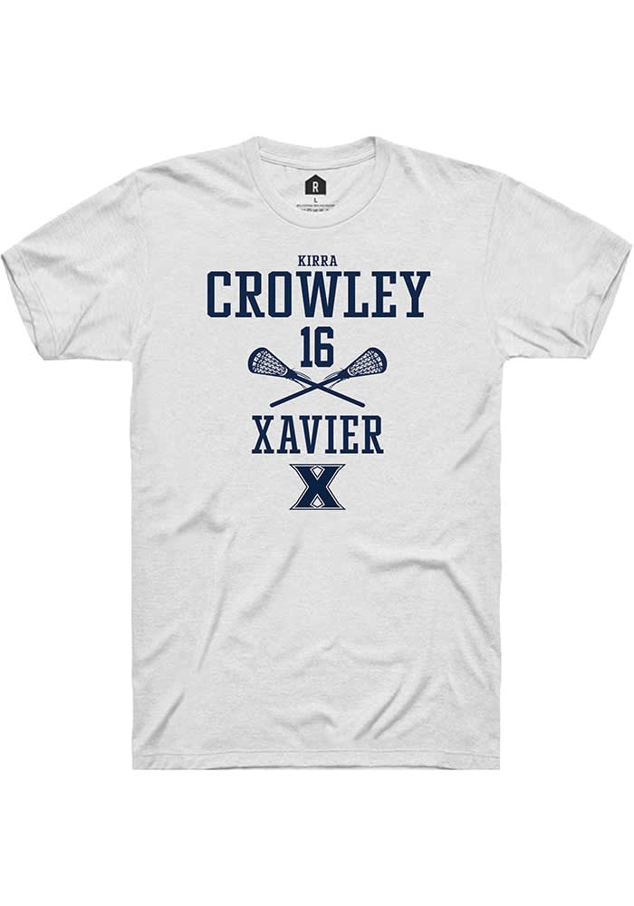 Kirra Crowley  Xavier Musketeers White Rally NIL Sport Icon Short Sleeve T Shirt