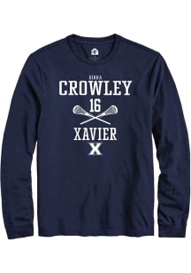 Kirra Crowley  Xavier Musketeers Navy Blue Rally NIL Sport Icon Long Sleeve T Shirt