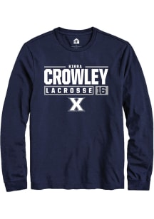 Kirra Crowley  Xavier Musketeers Navy Blue Rally NIL Stacked Box Long Sleeve T Shirt