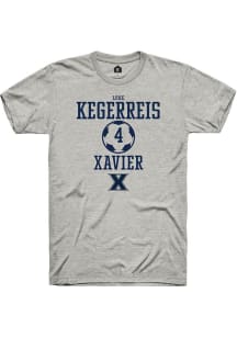 Luke Kegerreis  Xavier Musketeers Ash Rally NIL Sport Icon Short Sleeve T Shirt