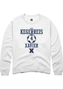 Luke Kegerreis  Rally Xavier Musketeers Mens Grey NIL Sport Icon Long Sleeve Crew Sweatshirt