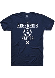Luke Kegerreis  Xavier Musketeers Navy Blue Rally NIL Sport Icon Short Sleeve T Shirt