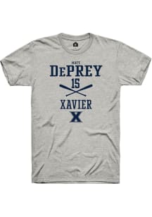 Matt DePrey  Xavier Musketeers Ash Rally NIL Sport Icon Short Sleeve T Shirt