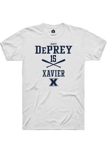 Matt DePrey  Xavier Musketeers White Rally NIL Sport Icon Short Sleeve T Shirt