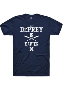 Matt DePrey  Xavier Musketeers Navy Blue Rally NIL Sport Icon Short Sleeve T Shirt