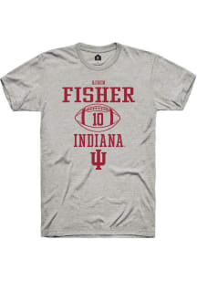Aiden Fisher  Indiana Hoosiers Ash Rally NIL Sport Icon Short Sleeve T Shirt