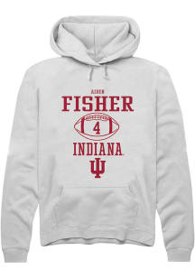 Aiden Fisher Rally Mens White Indiana Hoosiers NIL Sport Icon Hooded Sweatshirt