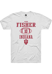 Aiden Fisher  Indiana Hoosiers White Rally NIL Sport Icon Short Sleeve T Shirt