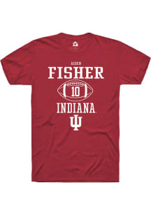 Aiden Fisher  Indiana Hoosiers Red Rally NIL Sport Icon Short Sleeve T Shirt