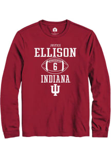 Justice Ellison  Indiana Hoosiers Red Rally NIL Sport Icon Long Sleeve T Shirt