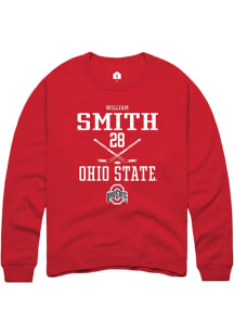 William Smith Rally Mens Red Ohio State Buckeyes NIL Sport Icon Crew Sweatshirt
