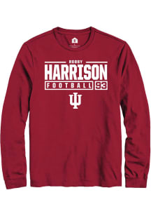 Robby Harrison  Indiana Hoosiers Red Rally NIL Stacked Box Long Sleeve T Shirt