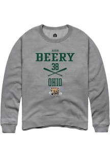 Adam Beery  Rally Ohio Bobcats Mens Graphite NIL Sport Icon Long Sleeve Crew Sweatshirt