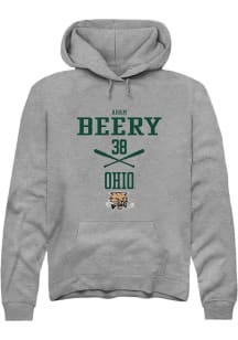 Adam Beery  Rally Ohio Bobcats Mens Graphite NIL Sport Icon Long Sleeve Hoodie