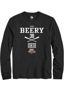 Adam Beery  Ohio Bobcats Black Rally NIL Sport Icon Long Sleeve T Shirt