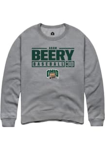 Adam Beery  Rally Ohio Bobcats Mens Graphite NIL Stacked Box Long Sleeve Crew Sweatshirt