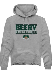 Adam Beery  Rally Ohio Bobcats Mens Graphite NIL Stacked Box Long Sleeve Hoodie