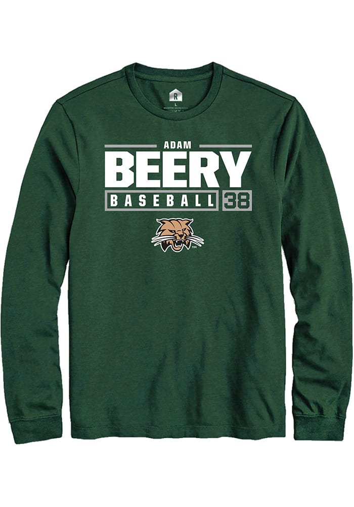 Adam Beery Ohio Bobcats Rally NIL Stacked Box Long Sleeve T Shirt