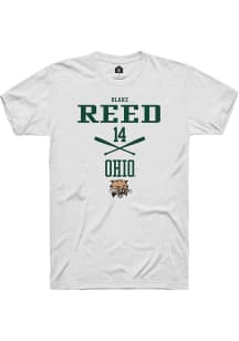 Blake Reed  Ohio Bobcats White Rally NIL Sport Icon Short Sleeve T Shirt