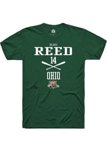 Blake Reed  Ohio Bobcats Green Rally NIL Sport Icon Short Sleeve T Shirt