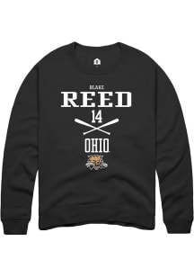 Blake Reed  Rally Ohio Bobcats Mens Black NIL Sport Icon Long Sleeve Crew Sweatshirt