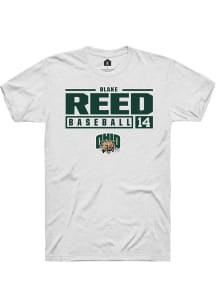 Blake Reed  Ohio Bobcats White Rally NIL Stacked Box Short Sleeve T Shirt