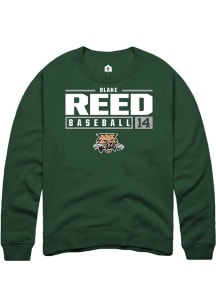 Blake Reed  Rally Ohio Bobcats Mens Green NIL Stacked Box Long Sleeve Crew Sweatshirt