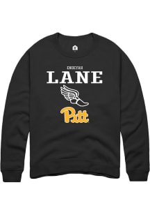 Endeyah Lane  Rally Pitt Panthers Mens Black NIL Sport Icon Long Sleeve Crew Sweatshirt