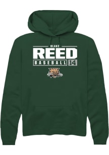 Blake Reed  Rally Ohio Bobcats Mens Green NIL Stacked Box Long Sleeve Hoodie