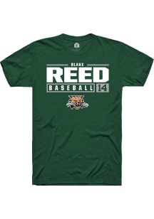 Blake Reed  Ohio Bobcats Green Rally NIL Stacked Box Short Sleeve T Shirt