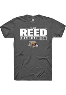 Blake Reed  Ohio Bobcats Dark Grey Rally NIL Stacked Box Short Sleeve T Shirt