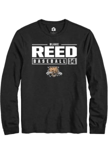 Blake Reed  Ohio Bobcats Black Rally NIL Stacked Box Long Sleeve T Shirt