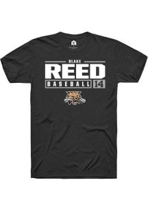 Blake Reed  Ohio Bobcats Black Rally NIL Stacked Box Short Sleeve T Shirt