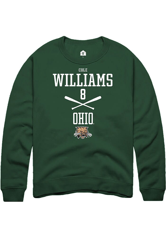 Cole Williams Rally Ohio Bobcats Mens NIL Sport Icon Long Sleeve Crew Sweatshirt