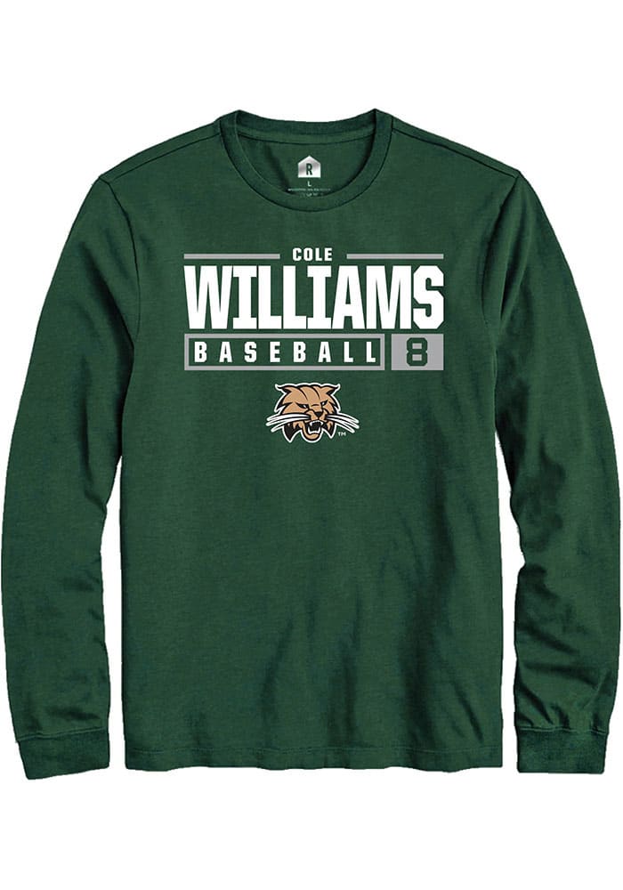 Cole Williams Ohio Bobcats Rally NIL Stacked Box Long Sleeve T Shirt