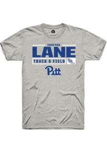 Endeyah Lane  Pitt Panthers Ash Rally NIL Stacked Box Short Sleeve T Shirt
