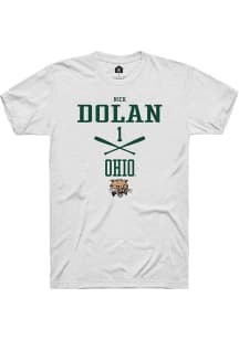 Nick Dolan  Ohio Bobcats White Rally NIL Sport Icon Short Sleeve T Shirt