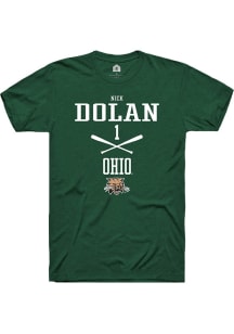 Nick Dolan  Ohio Bobcats Green Rally NIL Sport Icon Short Sleeve T Shirt