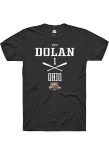 Nick Dolan  Ohio Bobcats Black Rally NIL Sport Icon Short Sleeve T Shirt