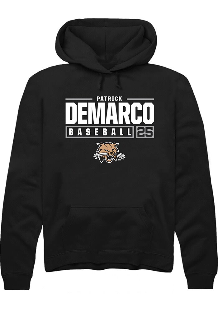 Patrick DeMarco Rally Ohio Bobcats Mens NIL Stacked Box Long Sleeve Hoodie