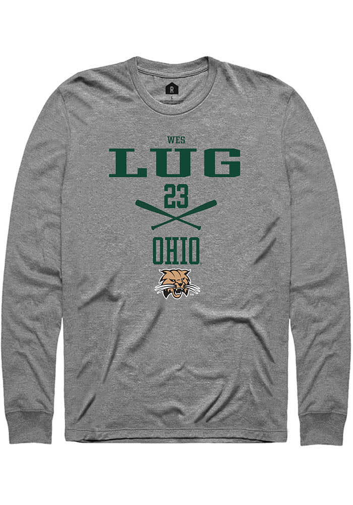 Wes Lug  Ohio Bobcats Graphite Rally NIL Sport Icon Long Sleeve T Shirt