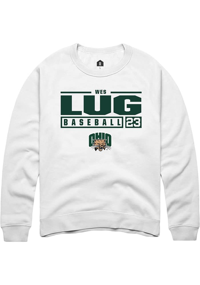 Wes Lug Rally Ohio Bobcats Mens NIL Stacked Box Long Sleeve Crew Sweatshirt