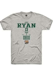 Annie Ryan  Ohio Bobcats Ash Rally NIL Sport Icon Short Sleeve T Shirt