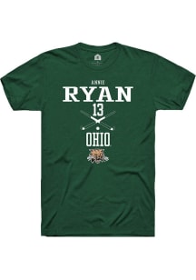 Annie Ryan  Ohio Bobcats Green Rally NIL Sport Icon Short Sleeve T Shirt