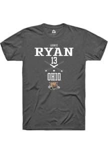 Annie Ryan  Ohio Bobcats Dark Grey Rally NIL Sport Icon Short Sleeve T Shirt