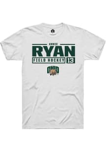 Annie Ryan  Ohio Bobcats White Rally NIL Stacked Box Short Sleeve T Shirt