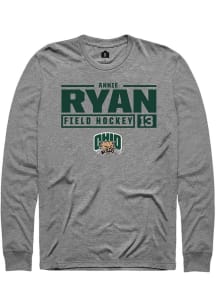 Annie Ryan  Ohio Bobcats Graphite Rally NIL Stacked Box Long Sleeve T Shirt