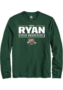 Annie Ryan  Ohio Bobcats Green Rally NIL Stacked Box Long Sleeve T Shirt